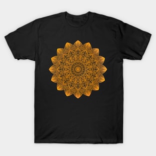 Golden mandala flower T-Shirt